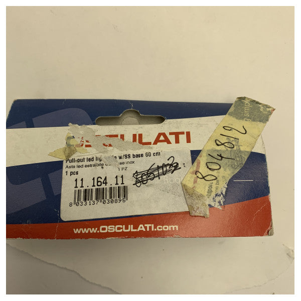 Osculati Retractable LED Marine Light Pole with Stainless Steel Base - Durable Waterproof Boat Lighting