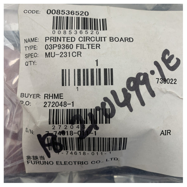 Furuno 03P9360 MU-231CR PCB for Signal Quality and Interference