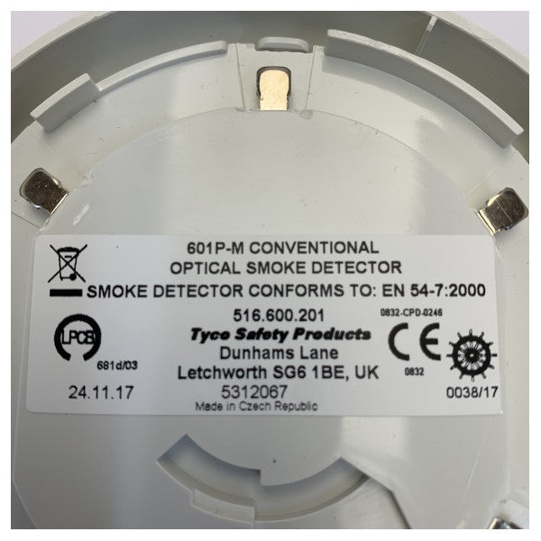Tyco 601-P-M Optische Smoke Detector White Marine - 516.600.201
