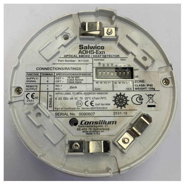 Consilium NS-AOHS-IS Analogue Optical Smoke Detector White