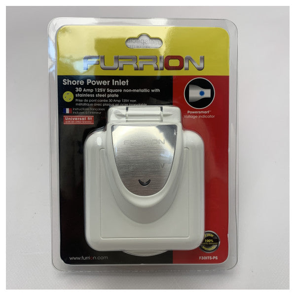 Furrion 30A square RV power Inlet 115V - F30ITS-PS