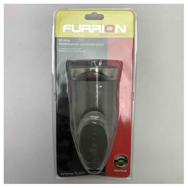 Furrion 50A female connection shower power cover titanium - F50CVL-SS