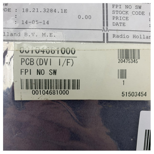 Furuno FPI No SW Platine Vidéo DVI I/F 03279-000 - 00104681000 