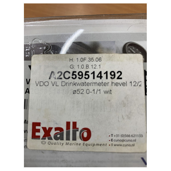 VDO ViewLine Marine makean veden tason ilmaisin A2C59514192 - 52 mm 