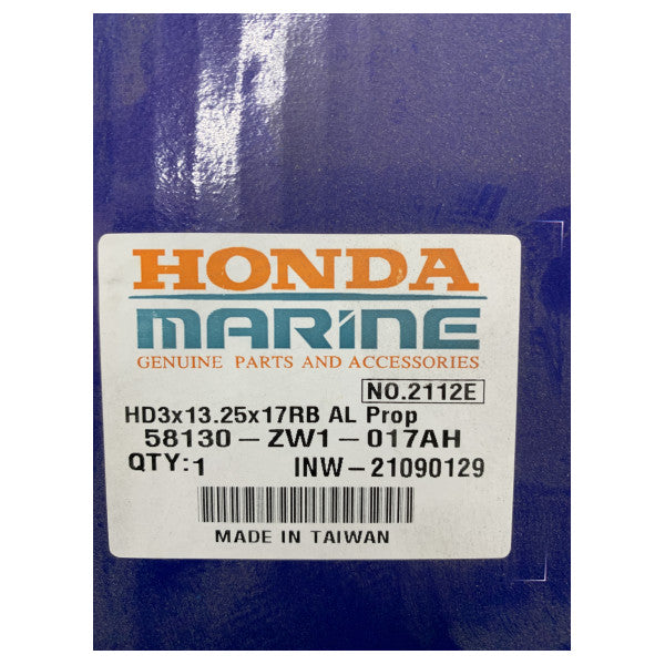 Honda Marine Dıştan Takma Motor Pervanesi 13.25x17 Alüminyum 3 Kanatlı 58130-ZW1-017AH RB 