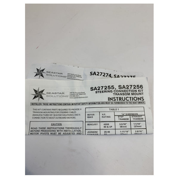 مجموعة قضيب ملولب وجلبة لتوجيه البحري SeaStar SA27256P 