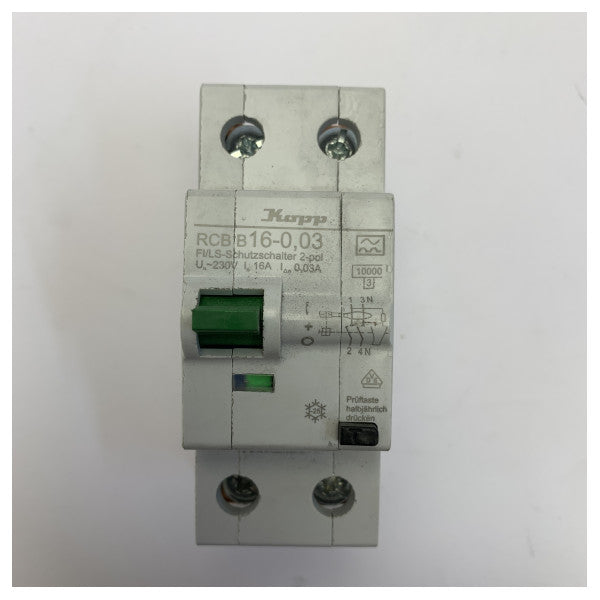 Kopp RCB-B16-0 16A Circuit Breaker 1p+N B-Series