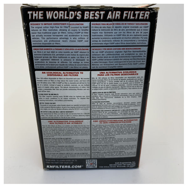 K and N RU-0830 Universal Rubber Air Filter