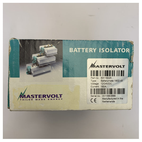 Mastervolt Battery Mate 1602 IG laadstroomverdeler 2 accu | 160 Ampere - 83116025