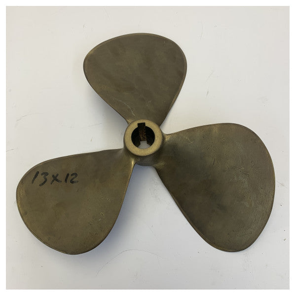 USED Vetus P3B-13X12R Propeller 3-Blade Brass Right Handed 25 mm