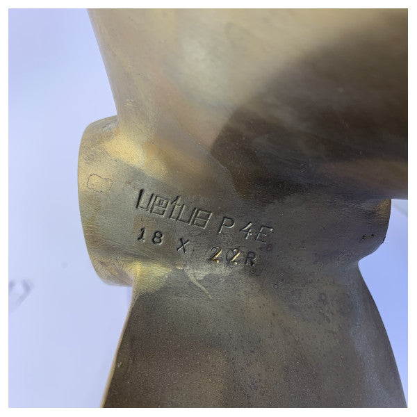 BRUGT Vetus P4E-18X22R Propeller 4-Blade Messing Højrehåndet 35 mm 