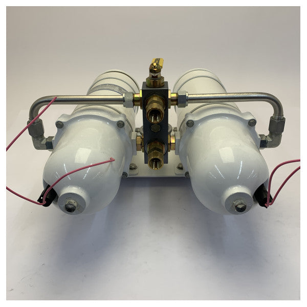 Filtre à carburant double Parker Racor 751000MAXM avec séparateur d'eau - 30 microns 