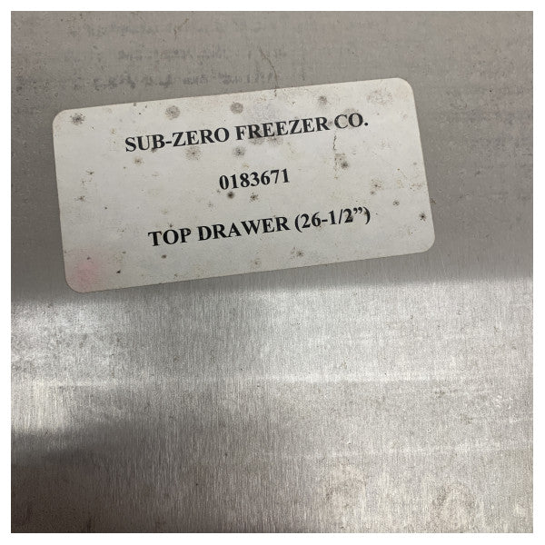 Sub Zero rustfritt stål marin installasjonsramme for 26 tommers toppskuff 