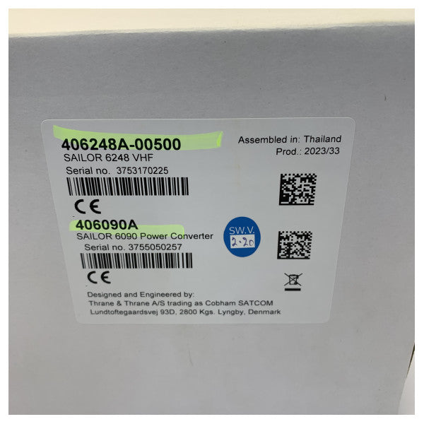 Cobham Sailor 6248 Professionel Marine VHF Radio Sort - 406248A-00500 