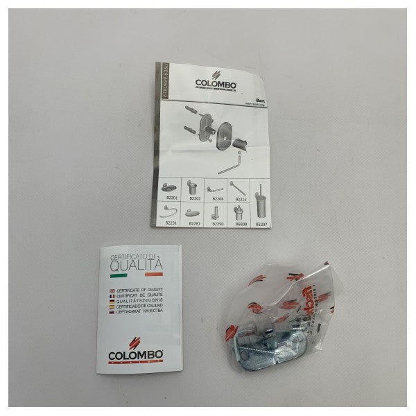 Χρωμιωμένη θήκη πετσετών Colombo από ανοξείδωτο χάλυβα - B2231