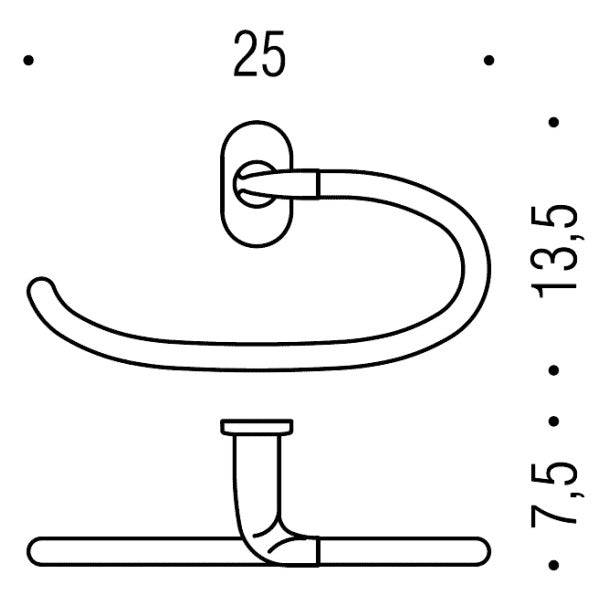 Χρωμιωμένη θήκη πετσετών Colombo από ανοξείδωτο χάλυβα - B2231