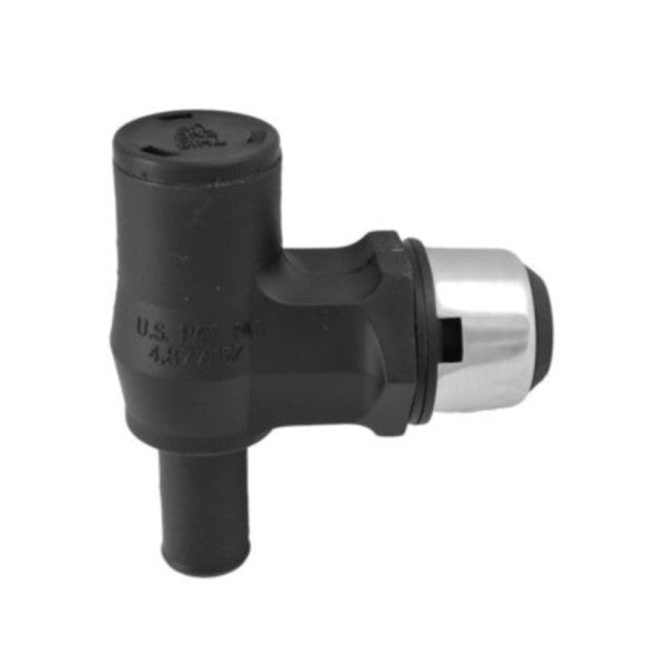 Вентиляційний бачок для пального Attwood Marine під кутом 90 градусів з нержавіючою сталевою кришкою для шланга 5/8 дюйма 