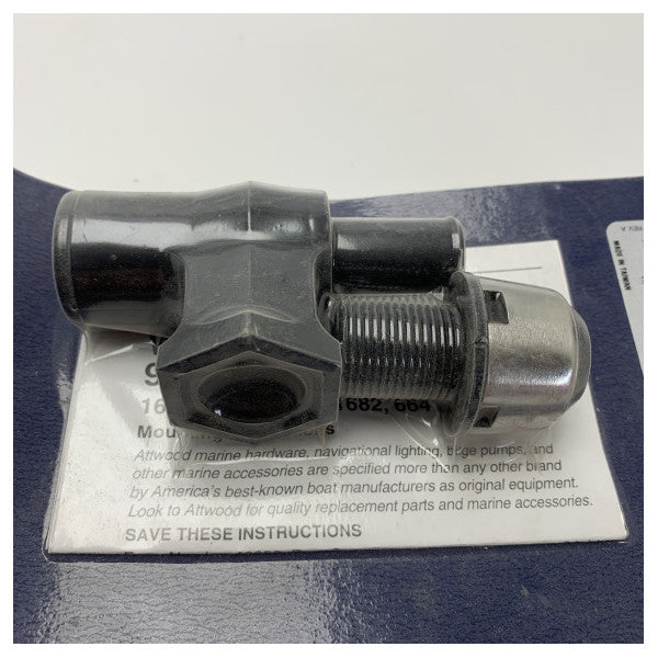 Вентиляційний бачок для пального Attwood Marine під кутом 90 градусів з нержавіючою сталевою кришкою для шланга 5/8 дюйма 