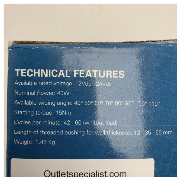 Speich Marine Grade 12V DC Υψηλής Ροπής Κινητήρας Υαλοκαθαριστήρα 15 mm - 12nm - ES1238 