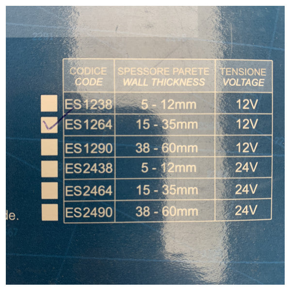محرك ممسحة مائي 12 فولت من سبايتش مارين جريد 30 مم - ES1264 