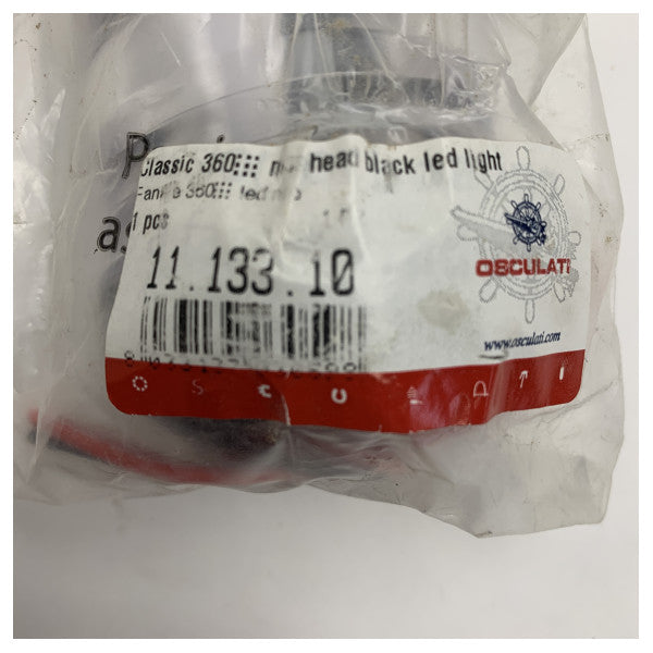 Osculati Classic 360° LED Marine Black Stern Navigation Light - 11.133.10 