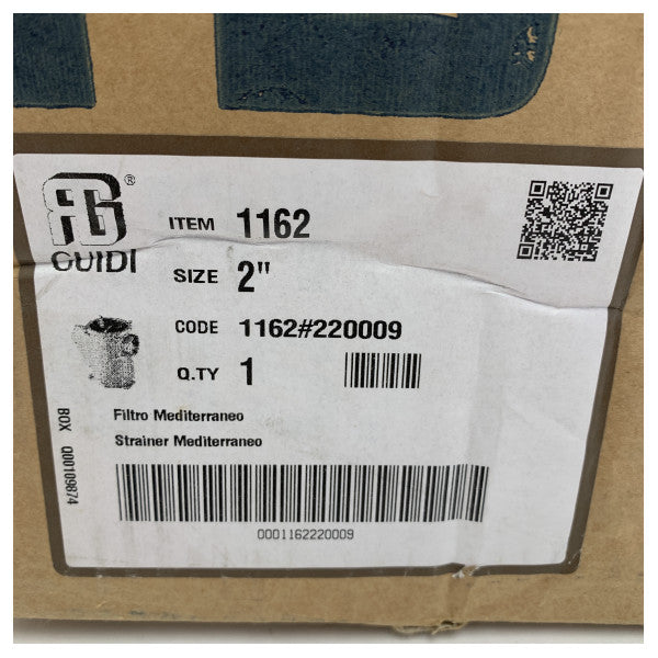Filtro de Água do Mar Guidi Brass 2 Polegadas - 1162#220009 