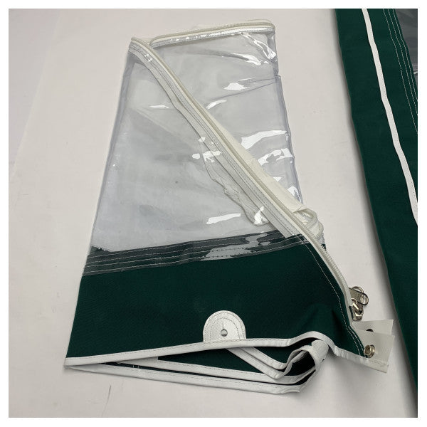 Uttern Green Canvas Boat Cover 5500DC Waterproof UV Resistant with Clear Window