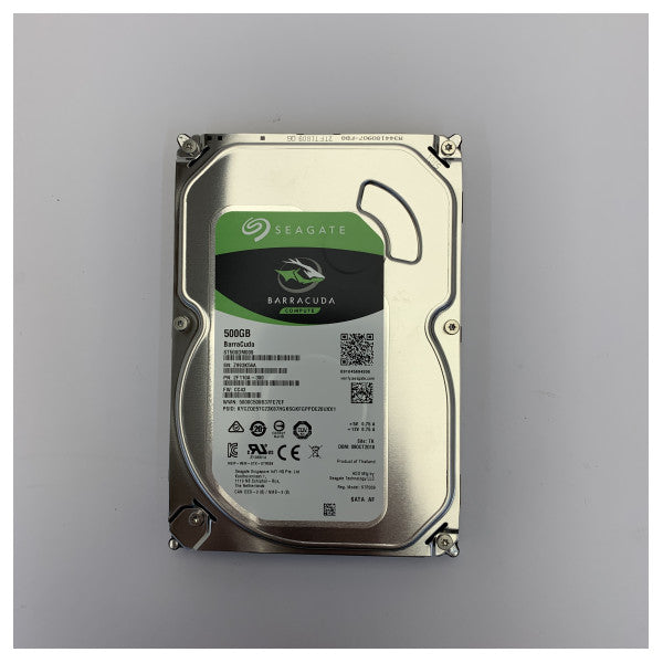 Seagate BarraCuda 500GB Intern Harddisk - 3,5 tommer SATA 6Gb/s 7200rpm 32MB HDD 