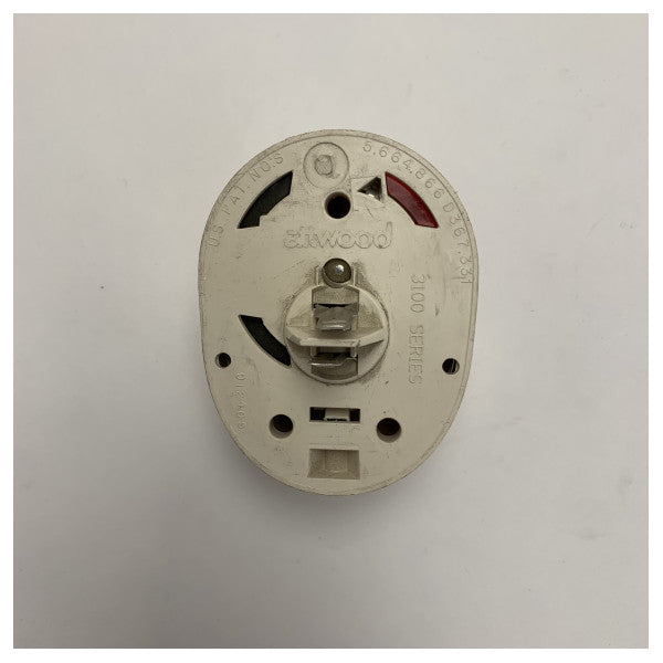 Attwood Quasar Deck Mount RED navigation light white housing - 1/FEU/RED31 