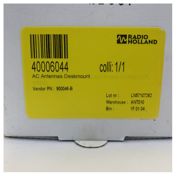 AC Antennas N288F Deskmount - RVS SS304 Marine antennefod - 1 inch 14TPI han 
