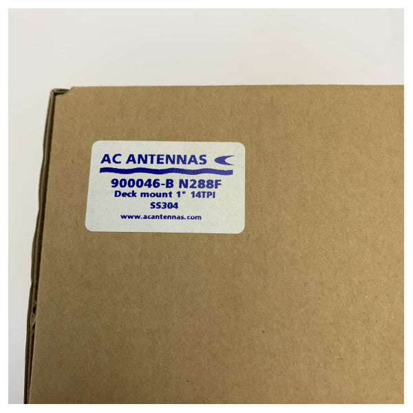 AC Antennas N288F Deskmount - RVS SS304 Marine antennefod - 1 inch 14TPI han 