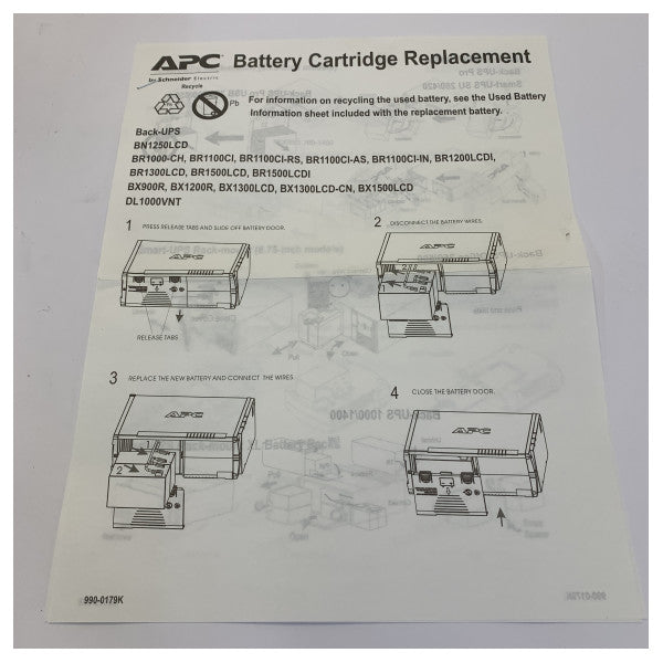 APC by Schneider Electric RBC7 UPS Replacement Battery Cartridge for Smart-UPS 1500 