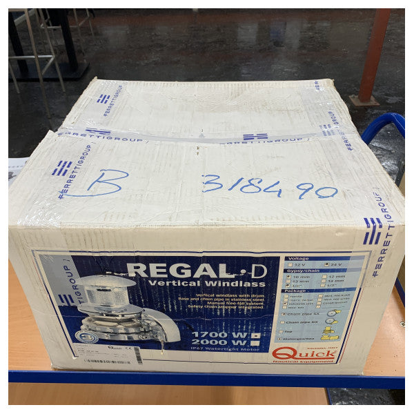 Quick Regal Electric Windlass 1700W 24V 10 mm Chain with Capstan - 1700 X/Y D