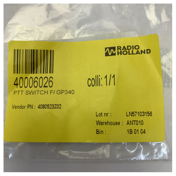 Motorola PTT Switch GP340 Radio Communication Spare Part - 4080523Z02 