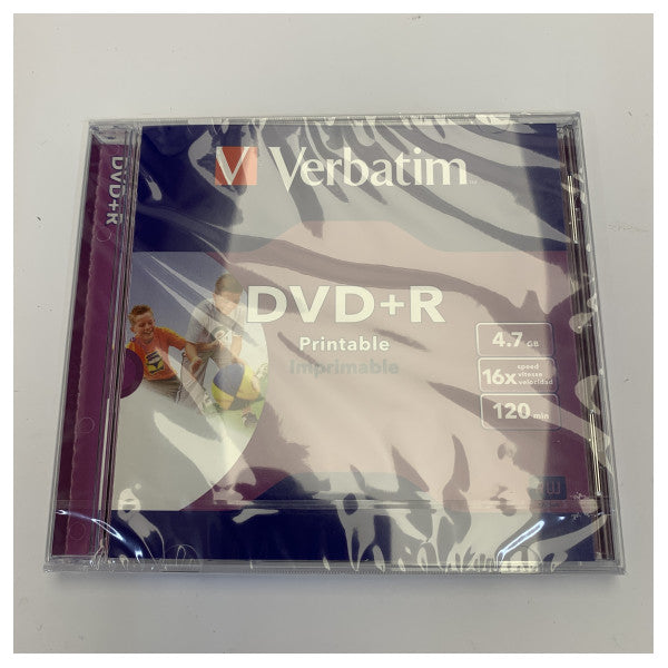 Verbatim 43508 DVD+R 4.7GB 16X mustesuihkutulostettava - 10 kappaletta Jewel-kotelossa 