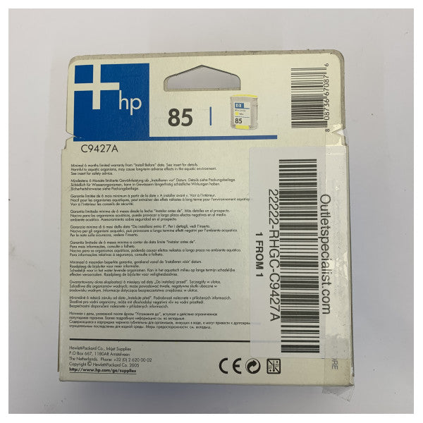 Żółty wkład atramentowy HP 85 C9427A - oryginalny wkład atramentowy 