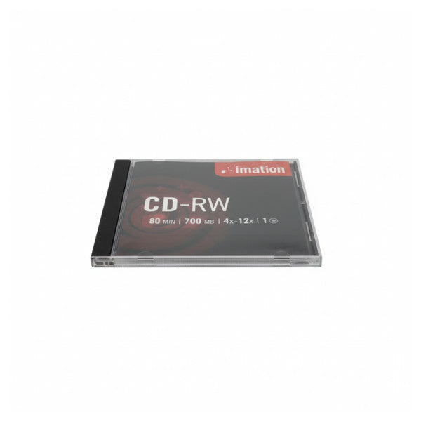 Imation CD-RW 700MB 80min 4x-12x Regravável - 10 unidades Slim Jewel Case 