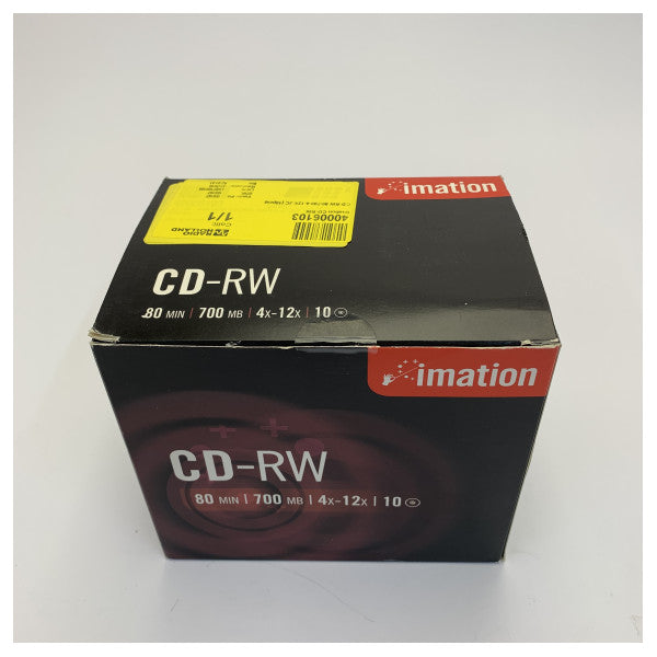 Imation CD-RW 700MB 80min 4x-12x Regravável - 10 unidades Slim Jewel Case 