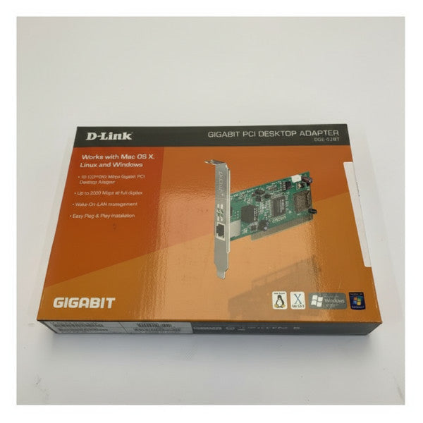 بطاقة شبكة PCI إيثرنت جيجابت D-Link DGE-528T - محول RJ45 بسرعة 10/100/1000 ميغابت/ثانية 