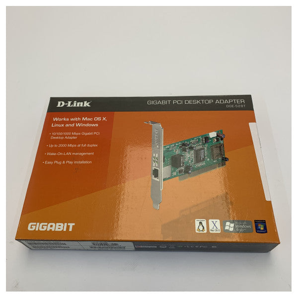 D-Link DGE-528T Gigabit Ethernet PCI Network Card - 10/100/1000Mbps RJ45 Adapter 
