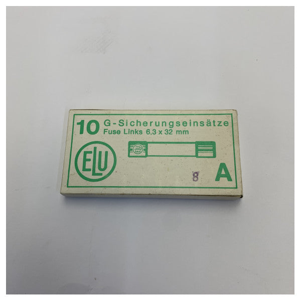 ELU Slow-Mounted Glass Fuse 0.63A - 6x30mm / 6.3x32mm - 10 Pieces - Marine Electrical