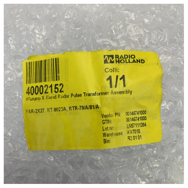 Furuno FAR-2X27 X-pojasni radar transformator impulsa sklop RT-9023A RTR-79/A/81/A 