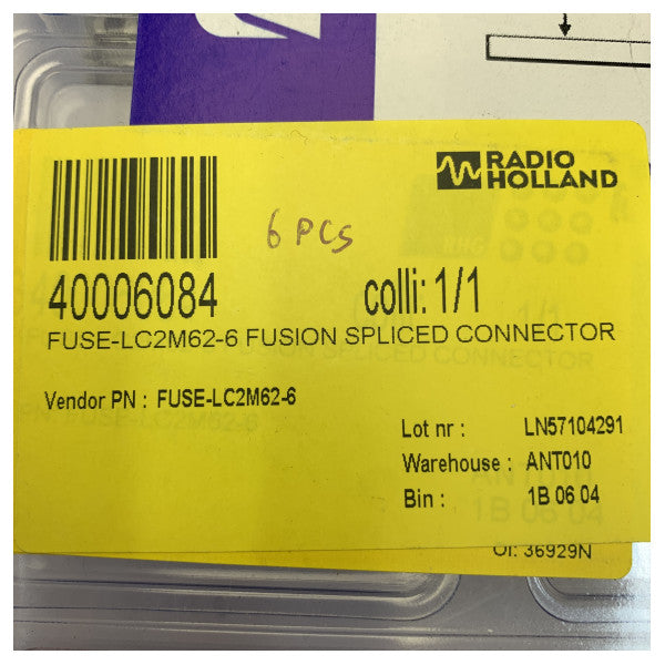 AFL Fuse Fusion Spliced Connector LC/PC MM 62.5um 2.0mm 