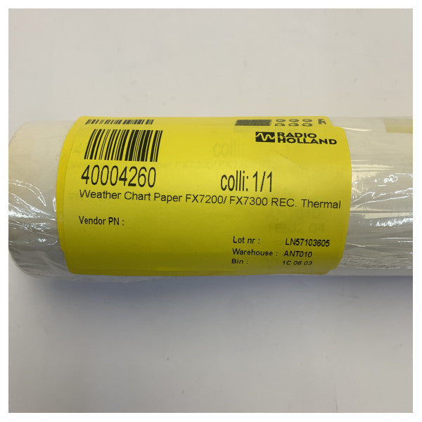 Papel térmico de registo FX7200/FX7300 para cartas meteorológicas 