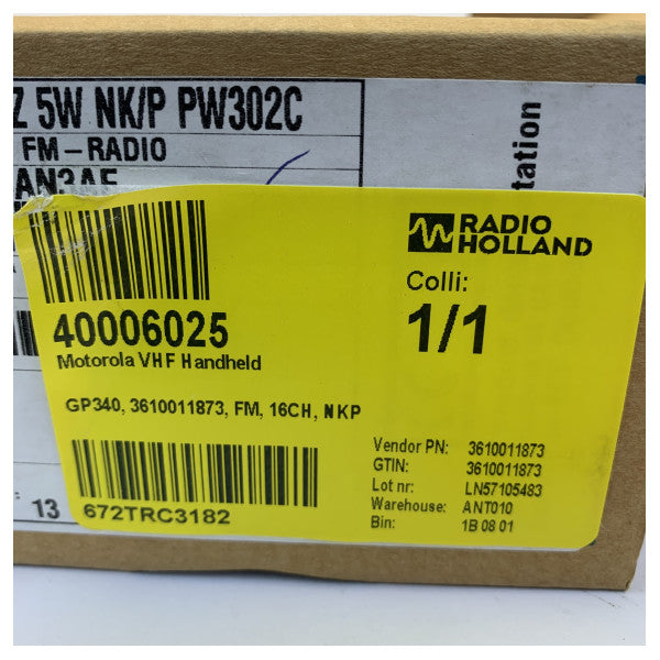 Motorola GP340 VHF Käsiväline - 16CH FM Meriradio 