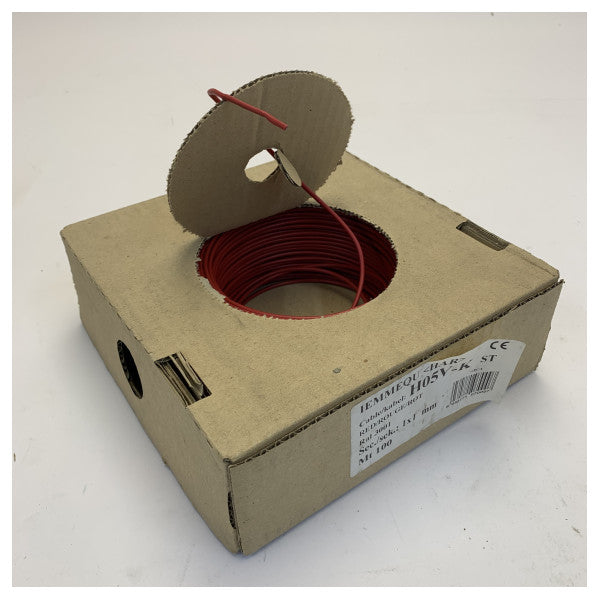IEMMEQU H05V-K 1mm² Cable de cableado flexible rojo - Cable de interruptor VTBST 