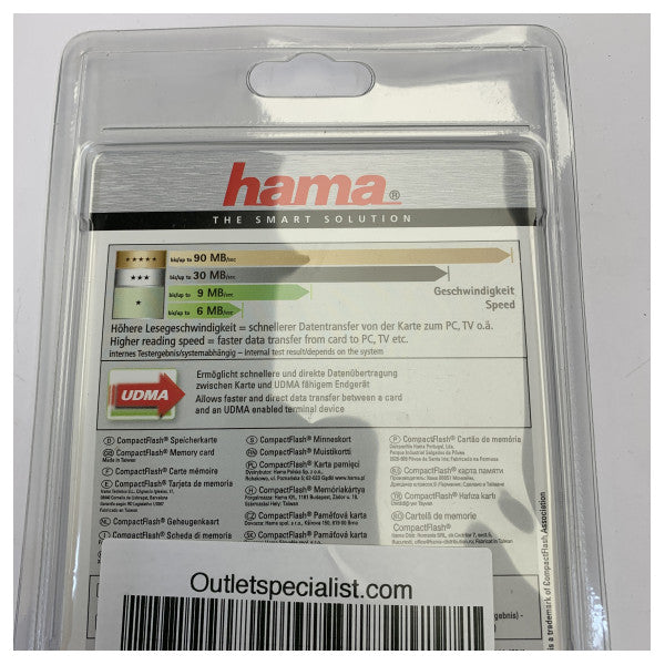 Tarjeta de memoria Hama CompactFlash Card 16GB High Speed Gold 22MB/s Class 10 