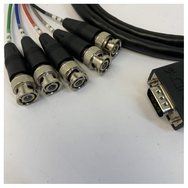 كابل فيديو VGA إلى 5x BNC RGBHV - HD15 ذكر - 1.8م - بدرجة بحرية 
