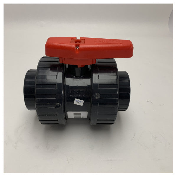 The Profec Safe D-75-2.5 PVC-U PN 10 Ball Valve - Durable Marine-Grade PVC Valve for Reliable Water Flow Control