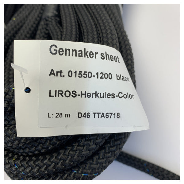 Liros Herkulus Color 29 Gennaker Rope Kit - 2x 28M Black + 1x 50M RED